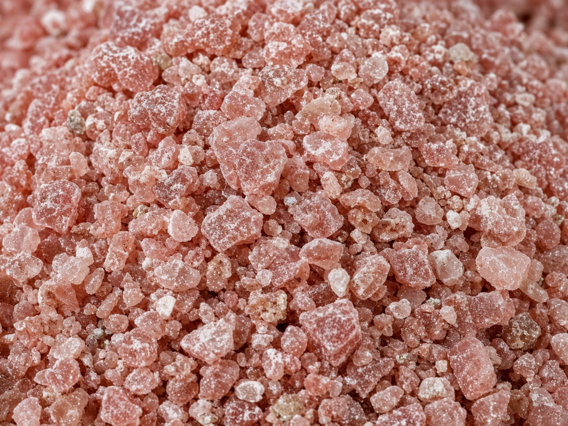 Pink muriate of potash MOP fertilizer crystals in bulk